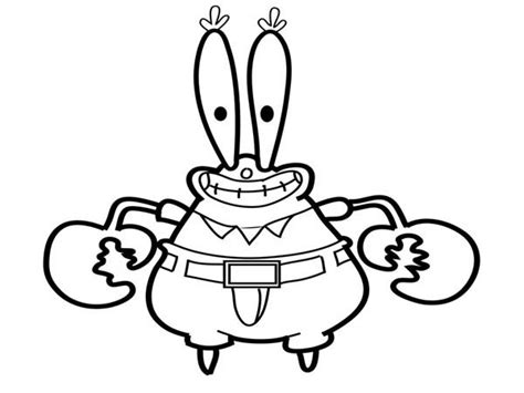 Showing 12 coloring pages some of the coloring page names are awesome drawing of mr krabs netart mr crabs mr krabs and squidward netart mr krabs with mustache is angry. Mr Krabs Wide Grin Coloring Page - NetArt