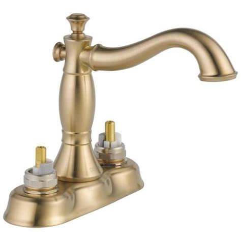 Before you do anything make sure the water is turned off to faucet. Delta Cassidy Champagne Bronze 4-in Centerset WaterSense ...