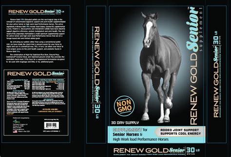 I saw the renew gold yesterday at the feed store and it is slightly higher in fat than the ultium. Manna Pro Renew Gold Senior Equine Supplement - Horse.com