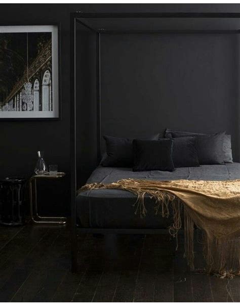 For contrast, use white decor on the nightstand. Pin by serena serena on dark and beautiful | Black walls ...