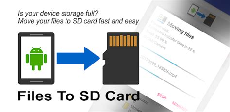 You can move apps to sd card on android. Files To SD Card - Apps on Google Play