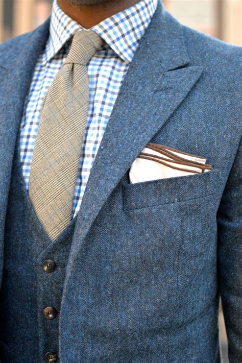 Do you need a large wedding suits for menor a small one? blue tweed suit - Google Search | Wedding suits men blue ...