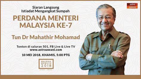 Ia juga pernah menjabat sebagai menteri besar (ketua menteri) negara bagian johor dari 1986 hingga 1995, di bawah pemerintahan mahathir. Astro AWANI on Twitter: "#PilihanMalaysia #MalaysiaMemilih ...