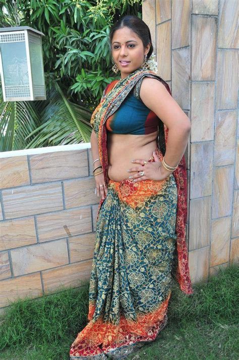 Choose the petticoat wisely as it's a net saree and it's transparent. Actress Navel Show Photos: Actress Sunakshi Saree Navel Show Photos