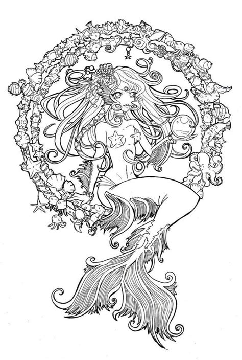 Free printable mermaid coloring pages. Coloring Pages: Coloring Pages On Coloring Pages For ...