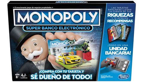 Cada jugador recibe una tarjeta. Monopoly Súper Banco Electrónico actualiza el clásico juego de Hasbro