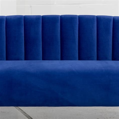 Velours sofa electric blue categories: Dinky Sofa, Electric Blue Velvet - Juno Hire