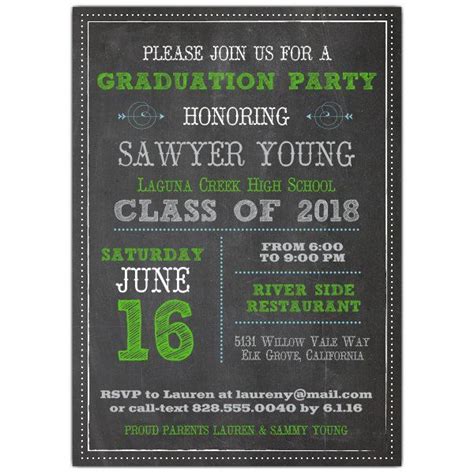 As we all can agree that beaches are pretty great but what make them even greater are the parties. Chalkboard+Typography+Male+Graduation+Invitations ...