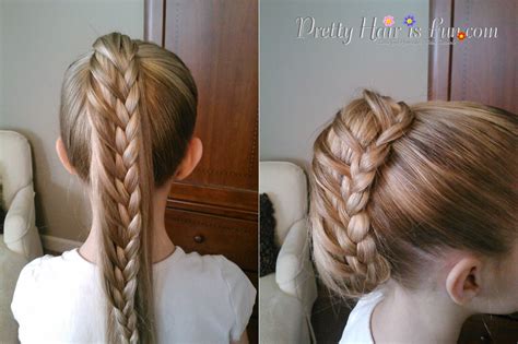 Be sure to watch brooklynandbailey's 2015 fall fashion lookbook here! Little Girl's Hairstyles: Ladder Braid Ponytail/ Pulled ...