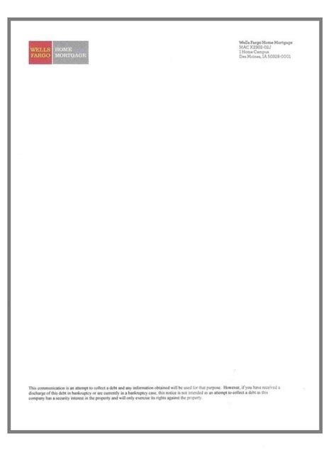C/o jnd legal administration p.o. 7+ Free Wells Fargo Letterhead : The Important Roles Of ...