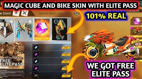 To get your free elite pass you just have to complete the steps required by the application without skipping any. Magic cube and bike skin with official elite pass || How ...
