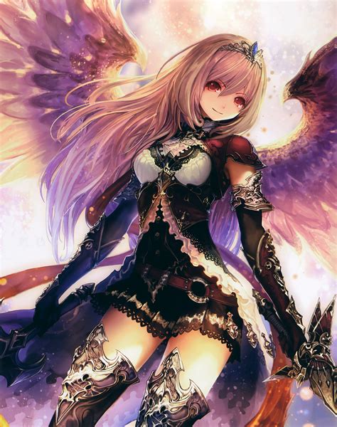 There aren't enough of dark skinned. Wallpaper : illustration, anime girls, wings, angel ...