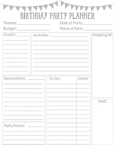Kids birthday party planner malaysia kl selangor, p. Birthday Party Planner: Printable | Birthday party planner ...