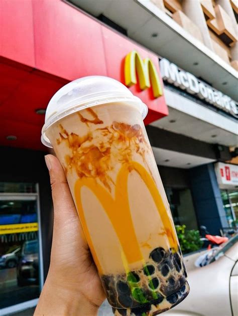 The boba is served in two flavors: NEW! McDonald's Milk Tea McFloat with Brown Sugar Pearls ...