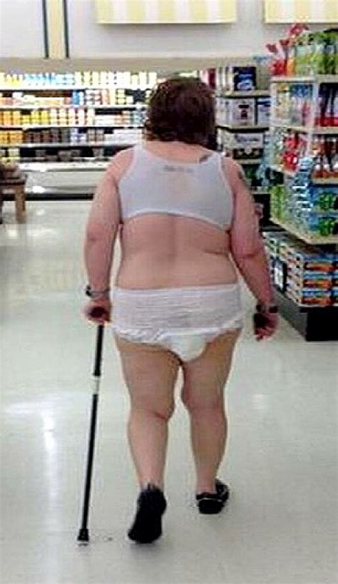 Silly girl, they go on the outside! These Pictures Of Adults Wearing Diapers In Public Are ...