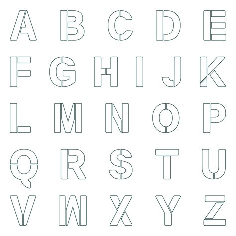 Plaid stencil folkart paper alphabet & monogram in a serif font. 6 Best 8 Inch Letter Stencils Alphabet Printable - printablee.com