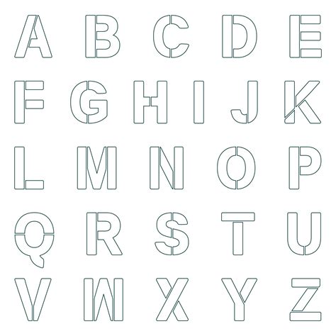 I printed out the alphabet in a chunky font and cut those letters out. 6 Best 8 Inch Letter Stencils Alphabet Printable ...