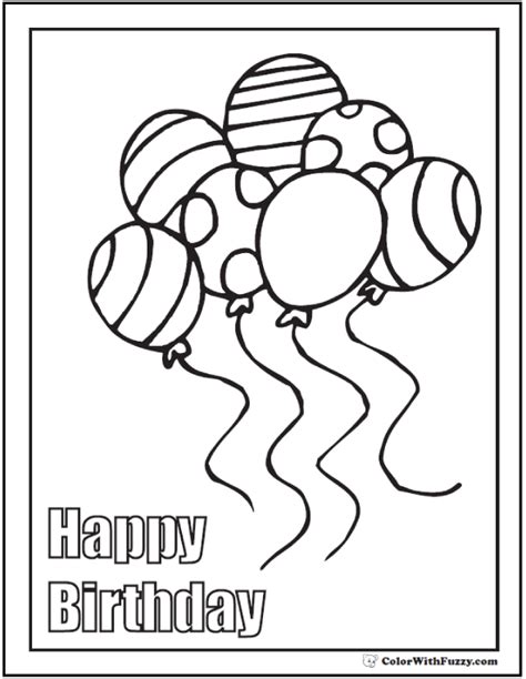 Some coloring pages are much more sophisticated than other people and will use stencils and a solid color sheet. 55+ Birthday Coloring Pages Printable and Customizable ...