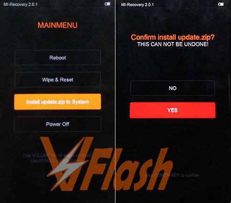 Tekan tombol flash, pastikan tidak ada gangguan saat proses flash berlangsung, jgn cabut kabel sebelum proses flash selesai. Cara Flashing Redmi 2 TANPA PC via Recovery Bawaan Xiaomi