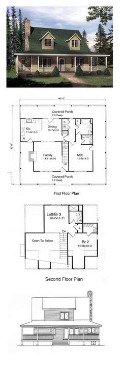 Foundation_walkout basement,garage bays_3,garage load_side,stories_2,total living sq. 54 Best Cape Cod House Plans images | Country house plans ...