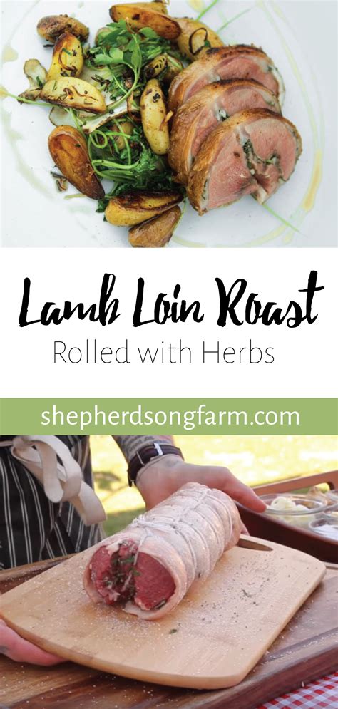 In the past, people used to look at the color of the meat as an indication of doneness: Lamb Loin Roast Rolled with Herbs | Shepherd Song Farm ...