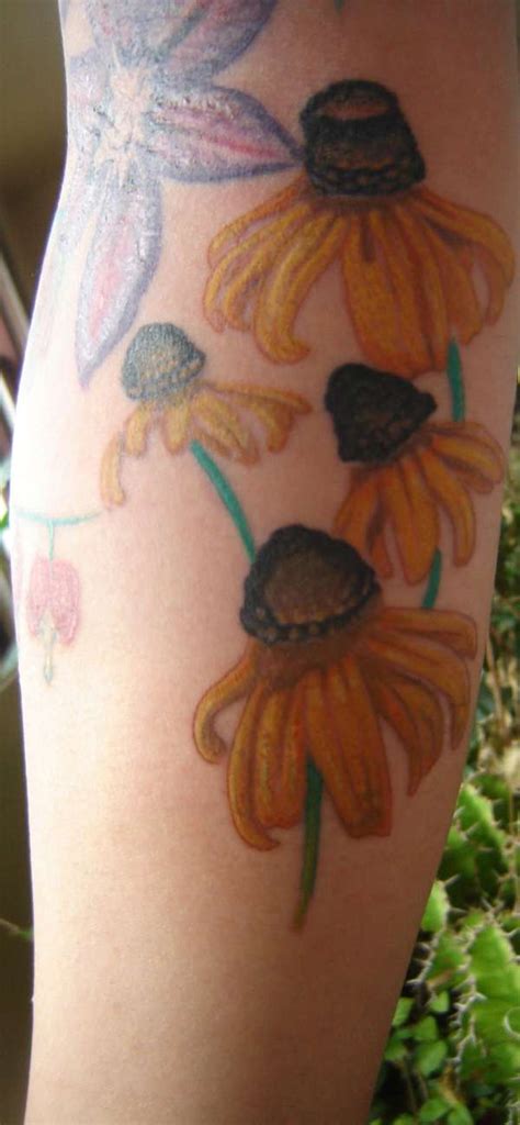Find the perfect word, quote or message to inspire yourself & others today. Start of my floral sleeve-Black eyed susans tattoo