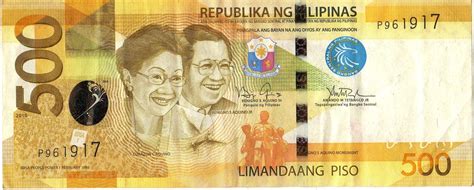 Set up a rate alert. Pinoy Pop Culture: Ninoy Aquino in the 500-Peso Banknote