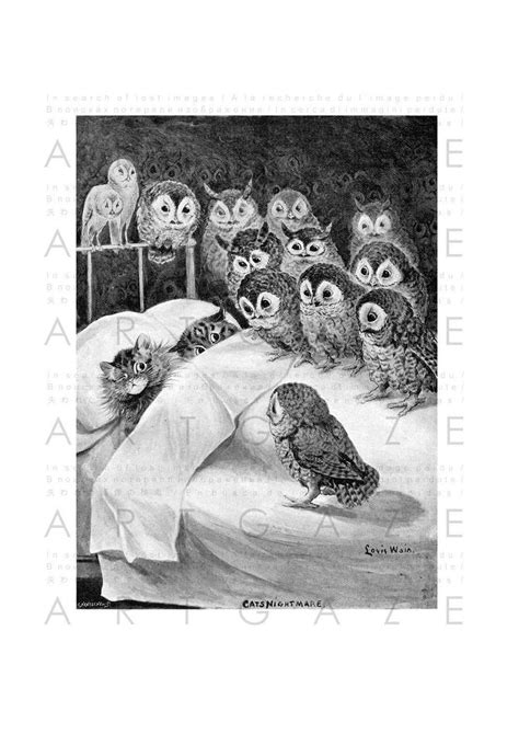 Developing schizophrenia late in life is extremely rare, and his cat portraits are really interesting to look at. Stunning Louis Wain Cat Illustration Cats Nightmare Owls ...