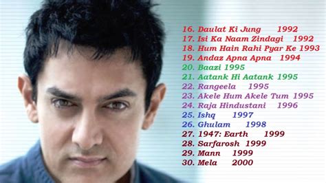 Aamir khan is an indian film actor, producer and director. aamir khan movie list 1973 - 2017 - YouTube