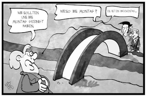 Wer vom impfgipfel fortschritt will, beißt auf granit. Jamaika-Brücke von Kostas Koufogiorgos | Politik Cartoon ...