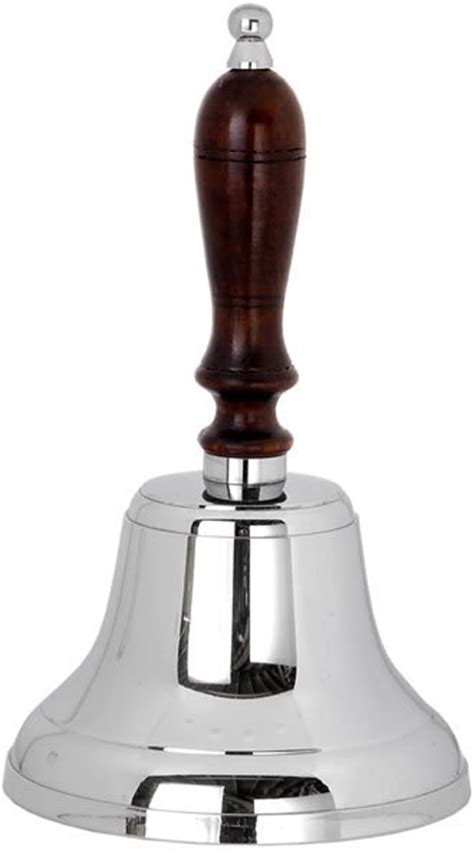 Large Silver School Hand Bell