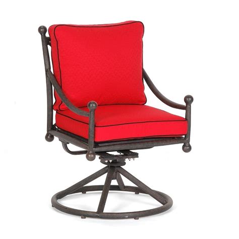 Aluminum sandblasted patio chair with arms. Origin Cast Aluminum Patio Dining Swivel Chair CA-8882-11 ...