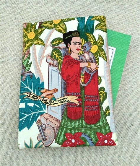 Because of her mother's illnesses, she was grown up by wet nurse. Frida Kahlo paperback book sleeve, cotton fabric book ...