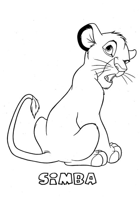 Lion coloring pages of simba and nala. Baby Simba Coloring Pages - GetColoringPages.com