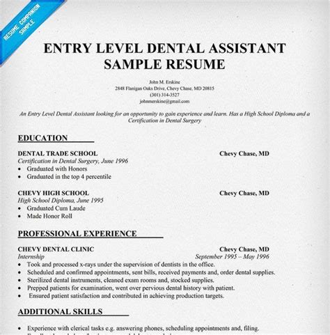 In general, a potential employer will look at your educational resume when deciding whether or not to offer you a job. Dental Assistant Objective For Resume - Dental Assistant ...