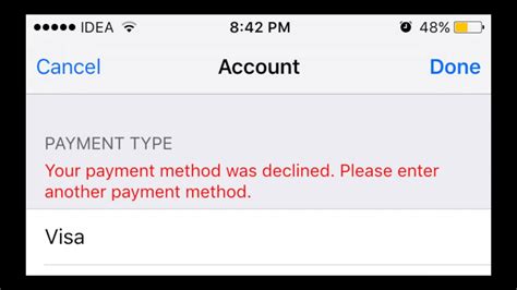 For example, making an online purchase to a you may be reissued another debit card or they may simply block the fraudulent activity. Credit card declined itunes.