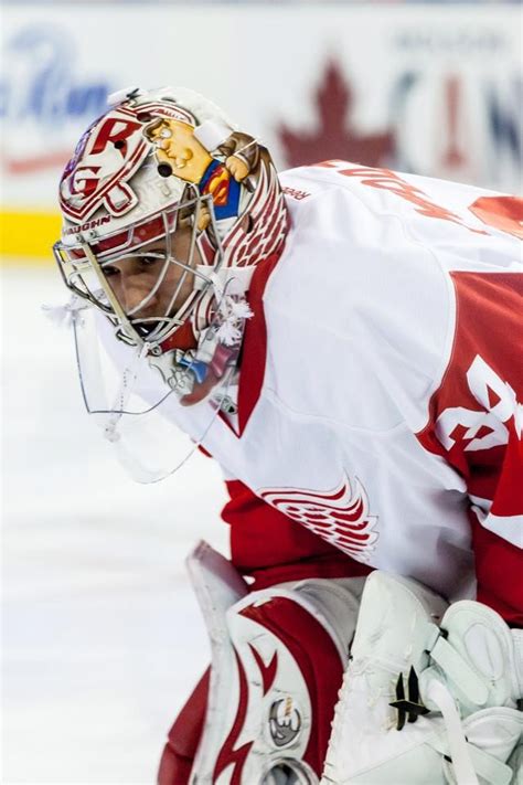 Goalie petr mrazek of the detroit red wings skates against the edmonton oilers on march 4, 2017 at rogers place in edmonton, alberta, canada. Petr Mrazek | Detroit red wings, Red wings, Hockey mom