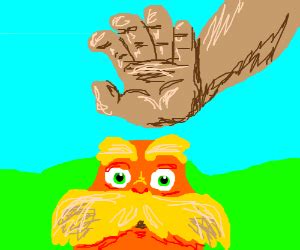 Discord grabbing hand meme top. The lorax got lifted! - Drawception