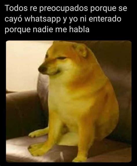 Por el momento no hay información oficial sobre la falla en la aplicación, que se cayó por segunda vez en menos de un mes: dopl3r.com - Memes - Todos re preocupados porque se cayó whatsapp y yo ni enterado porque nadie ...