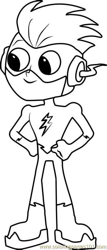 Kid flash coloring page free teen titans go coloring 10. Kid Flash Coloring Page - Free Teen Titans Go! Coloring ...