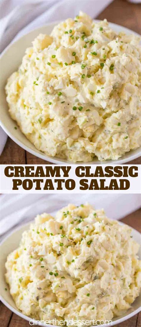 Classic and traditional recipe with potatoes, eggs, mayo, relish, onions and spices. Classic Potato Salad with a creamy mayonnaise dressing ...