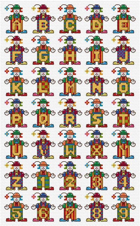 Check spelling or type a new query. Clowns Alphabet Sampler Cross Stitch Chart PDF Circus ...