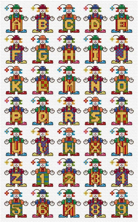 Check spelling or type a new query. Clowns Alphabet Sampler Cross Stitch Chart PDF Circus ...