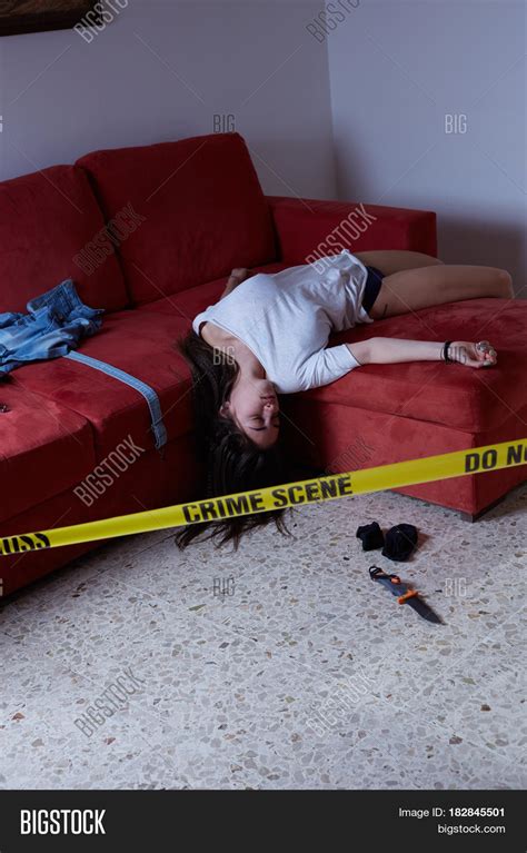 Dreamstime is the world`s largest stock photography community. Crime Scene Simulation, Young Girl Image & Photo | Bigstock