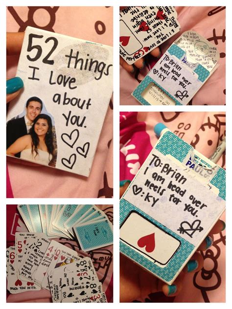 This romantic gift for a boyfriend is the perfect way to share a special sentimental moment between the two of you. 52 things I love about you. I made this for my boyfriend ...