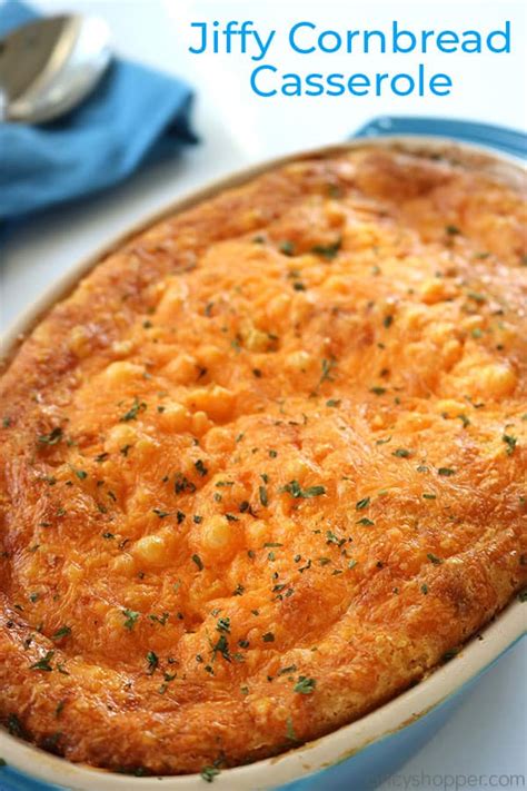 I like to lean towards the savory side with my corn pudding, adding salty ingredients like cheddar cheese and cream cheese before topping it with. Jiffy Cornbread Casserole