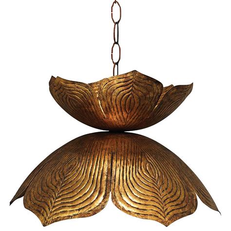 Seeded glass is hand blown rough glass where the texture of the glass is the most. Jamie Young Flowering Lotus 20" Wide Antique Gold Pendant ...