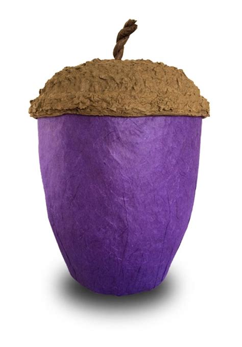 Cremation urns for pets ashes. Acorn Bio Urn for Ashes in Purple - Aesthetic Urns Eco ...