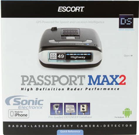 Escort 9500ix radar detector with blue display. Escort Passport MAX2 Radar/Laser Detector w/ Bluetooth ...