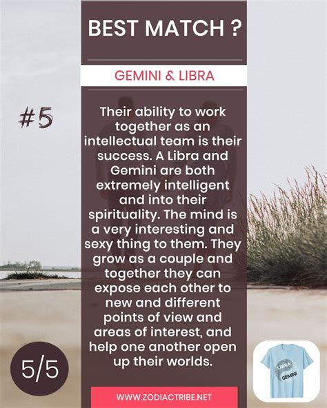 They are reliable and stable people, but they can be spontaneous. Gemini: May 21 - June 20 | Libra: September 23 - October ...